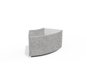Concrete Stool 268 R seat polished, sides exposed aggregate