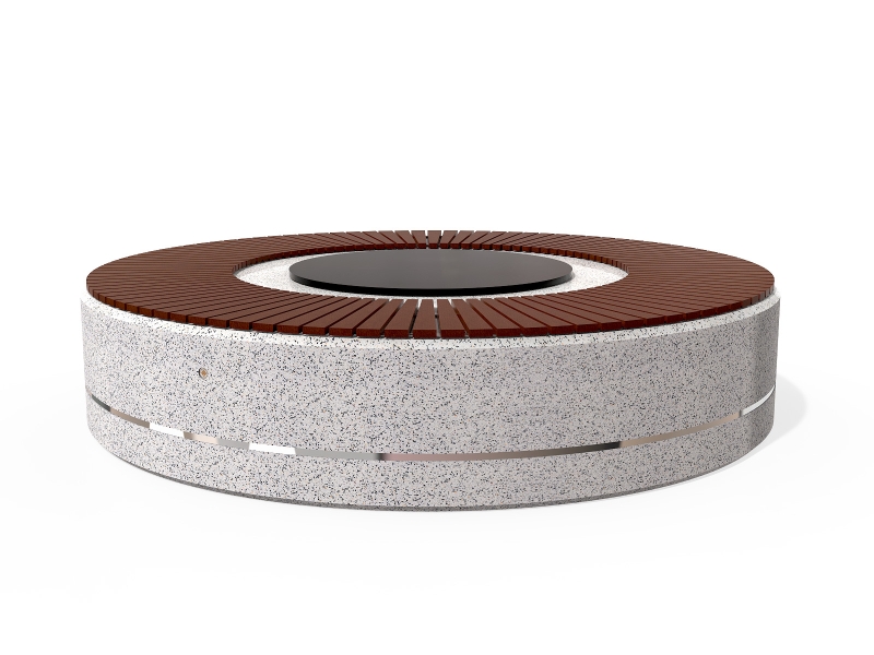 CONCRETE BENCH 324 ERG sides exposed aggregate