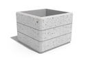 SQUARE CONCRETE PLANTER 74 exposed aggregate