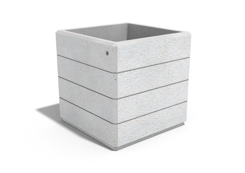 SQUARE CONCRETE PLANTER 73 exposed aggregate