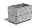 RECTANGULAR CONCRETE PLANTER 175 exposed aggregate