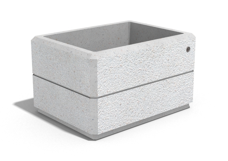 RECTANGULAR CONCRETE PLANTER 177 exposed aggregate