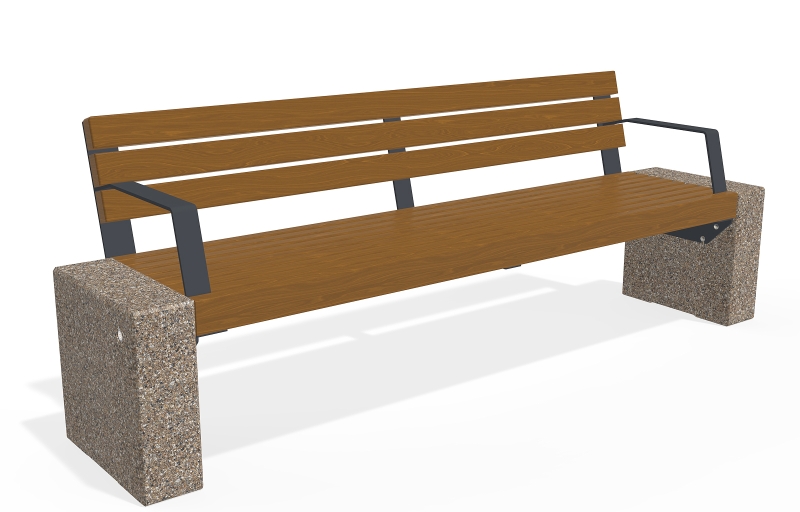 CONCRETE BENCH 333 ER Resysta exposed aggregate