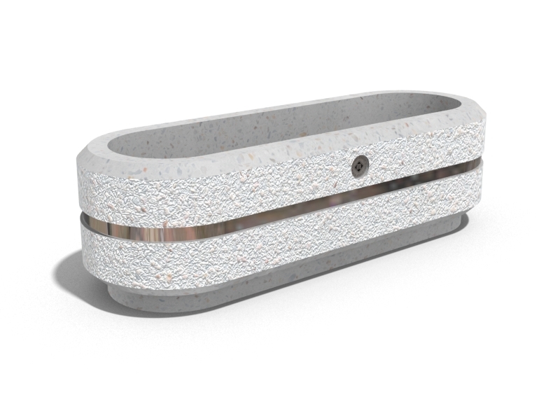 CONCRETE PLANTER 24 exposed aggregate