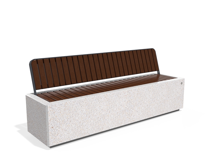 CONCRETE BENCH 268 B ES exposed aggregate