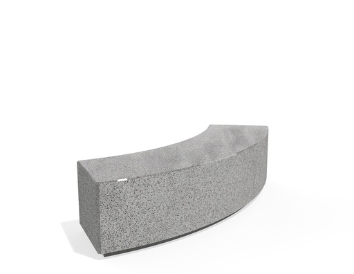Concrete Benches 268 P seat polished, sides exposed aggregate