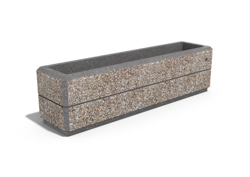 RECTANGULAR CONCRETE PLANTER 141 exposed aggregate