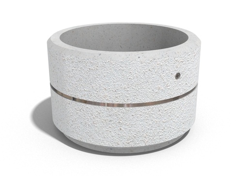 ROUND CONCRETE PLANTER 17 exposed aggregate