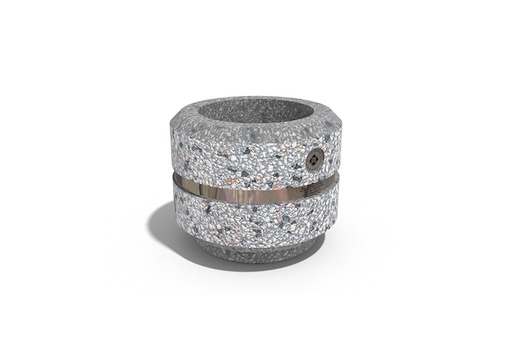 ROUND CONCRETE PLANTER 19 exposed aggregate