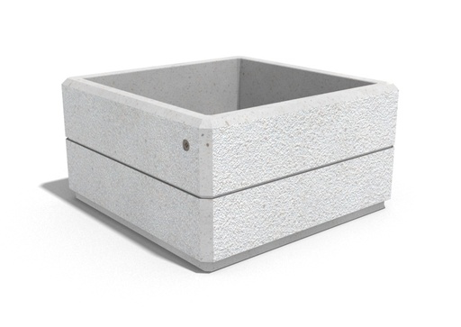 SQUARE CONCRETE PLANTER 75 exposed aggregate